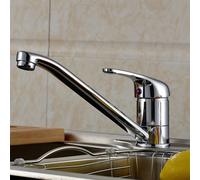 Nes Home Chrome Single Lever Monobloc Kitchen Mixer Tap in Silver Nes Home Silver