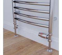 Nes Home Chrome Straight Thermostatic Radiator Valves