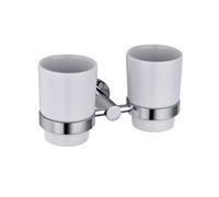 Double Glass Tumbler/Toothbrush Holder