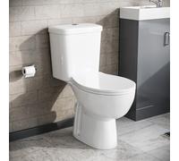 Nes Home Close Coupled Toilet Bathroom WC Pan, Toilet Seat & Cistern