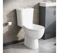 Nes Home Close Coupled Toilet Bathroom WC Pan, Toilet Seat & Cistern
