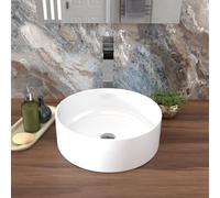 Nes Home Coley 360mm Countertop Basin Round Gloss White
