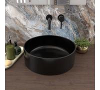 Nes Home Coley 360mm Countertop Basin Round Matte Black