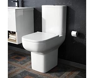 Nes Home Comfort Height Close Coupled Toilet Pan, Cistern & Soft Close Seat