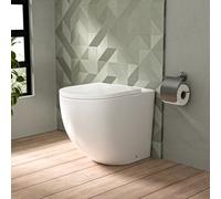 Nes Home Comfort Height Round Rimless Back To Wall Toilet Soft Close