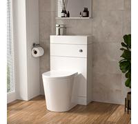 Nes Home Compact 2-in-1 Back to Wall Toilet and WC Unit Combined Basin