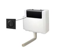 Nes Home Concealed Cistern Dual Flush Front Access Round Button Matte Black