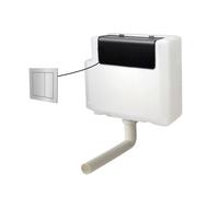 Nes Home Concealed Cistern Dual Flush Front Access Square Button Chrome