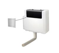 Nes Home Concealed Cistern Dual Flush Front Access Square Button Brushed Chrome