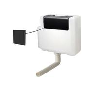 Nes Home Concealed Cistern Dual Flush Front Access Square Button Matte Black