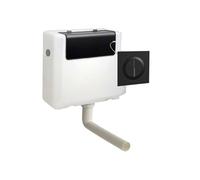 Nes Home Concealed Cistern Dual Flush Side Inlet Round Button Matte Black