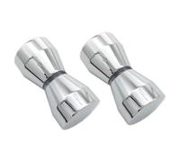 Nes Home Cone Chrome Aluminium Shower Door Knob Handle Set Of 2