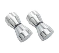 Nes Home Cone Chrome Aluminium Shower Door Knob Handle Set of 2