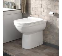 Nes Home Contemporary Bathroom Back To Wall Toilet With Soft Close Seat White