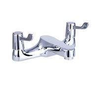 Nes Home Contemporary Chrome Value Lever Bath Filler Tap With 76mm Levers