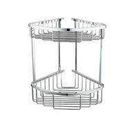 Nes Home Corner Shower Caddy Double Shelf Basket Rack Matte Black