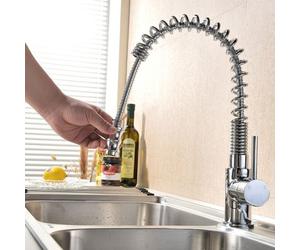 Nes Home Corston Kitchen Sink Tap Pull Out Hose Single Lever Monobloc Mono Mixer Chrome