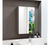 Nes Home Dark Grey 400mm Bathroom Mirror Cabinet With Shelf Storage