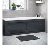 Nes Home Dark Grey Pvc 1800mm 2 Sliding Doors Bath Front Panel