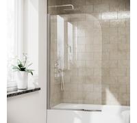 Nes Home Denver 800 mm Frameless Curved Bath Shower Screen Door