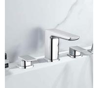 Nes Home Designer Chrome 3 Hole Deck Mounted Bath Filler Tap