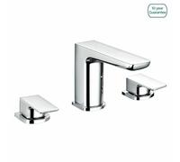 Nes Home Designer Chrome 3 Hole Deck Mounted Bath Filler Tap