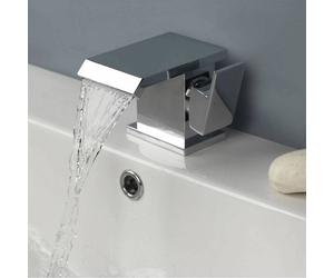 Nes Home Devon Waterfall Basin Mixer Tap & Waste Chrome