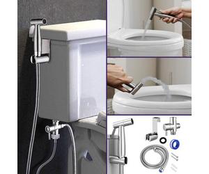 Nes Home Douche Handheld Stainless Steel Bidet Toilet Sprayer Jet Kit Chrome