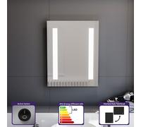 Nes Home Dual Bar LED 390 x 500mm Battery powered Bathroom Mirror