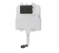 Nes Home Dual Flush Concealed Cistern and Black Push Button