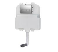 Nes Home Dual Flush Concealed Cistern And Chromed Square Flush Plate