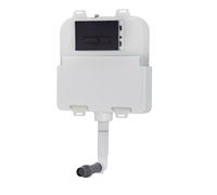 Nes Home Dual Flush Concealed Cistern and Matte Black Square Flush Plate