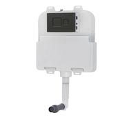 Nes Home Dual Flush Concealed Cistern & Black Push Button | Size: 700mm x 650mm Nes Home Black 700mm x 650mm