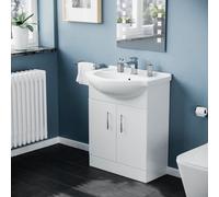 Dyon 650mm Floorstanding Vanity Basin Unit White