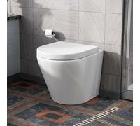 Nes Home Eddy Modern Cloakroom Btw Wc Curved Rimless Toilet And Soft Close Seat
