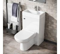 Nes Home Eden 2 In 1 Compact Basin And Back To Wall Toilet Combo Space Save Cloakroom