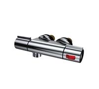 Exposed Mini Thermostatic Shower Mixer Chrome with Anti-Scald device Nes Home Metallic Silver One Size