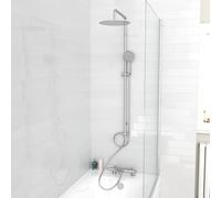 Nes Home Exposed Round Shower, Thermostatic Mixer Tap, Handset & Riser Rail Kit