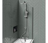 Nes Home Exposed Shower Set 3 Mode Handset & Thermostatic Bath Mixer - Chrome