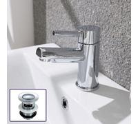 Nes Home Febia Mono Basin Mixer Tap & Waste Chrome