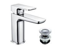 Nes Home Finn Basin Mono Mixer Tap & Waste Chrome