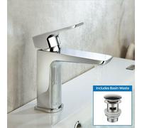 Nes Home Finn Basin Mono Mixer Tap & Waste Chrome