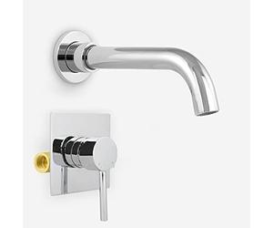 Nes Home | Gio Basin Sink Modern Wall Mounted Tap & Concealed Valve 1/2" Mixer Hot and Cold