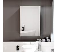 Nes Home Gloss White 400mm Bathroom Mirror Cabinet With Shelf Storage