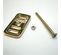 Nes Home Gold Stainless Steel Kitchen Basin Sink Decorative Overflow Cover Plate & Bolt