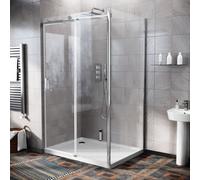 Nes Home Hardwick 1200mm X 900mm Frameless Sliding Shower Door Enclosure