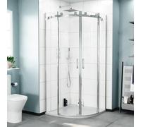 Nes Home Hardwick 900mm Frameless Quadrant Corner Shower Enclosure