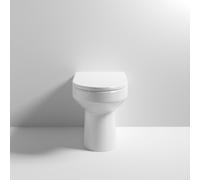 Nes Home Harmony Gloss White Contemporary D-shape Back To Wall Toilet Pan