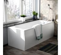 Nes Home Harris 1700mm Standard Round Single Ended Bath & Legs White