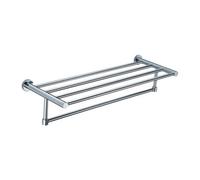 Nes Home High Quality Brass With Chrome Finish Bathroom Towel Shelf Rack & Rails